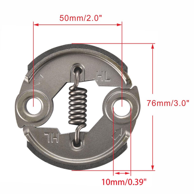 WOOSTAR Heavy Duty Clutch with Spring Replacement for 2 Stroke 43cc 47cc 49cc Engine X-1 X-2 Cat Eye Pocket Bike Mini Quad - Image 2